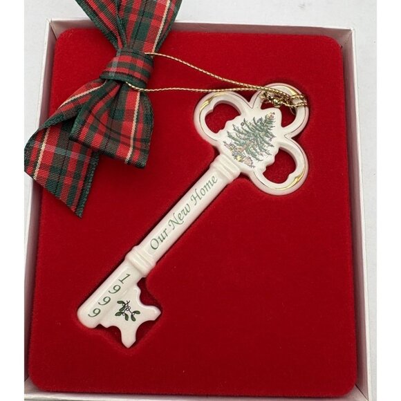 Spode Christmas Tree Ornament 1999 Our New Home Rare Retired Key W/Box - Picture 2 of 5